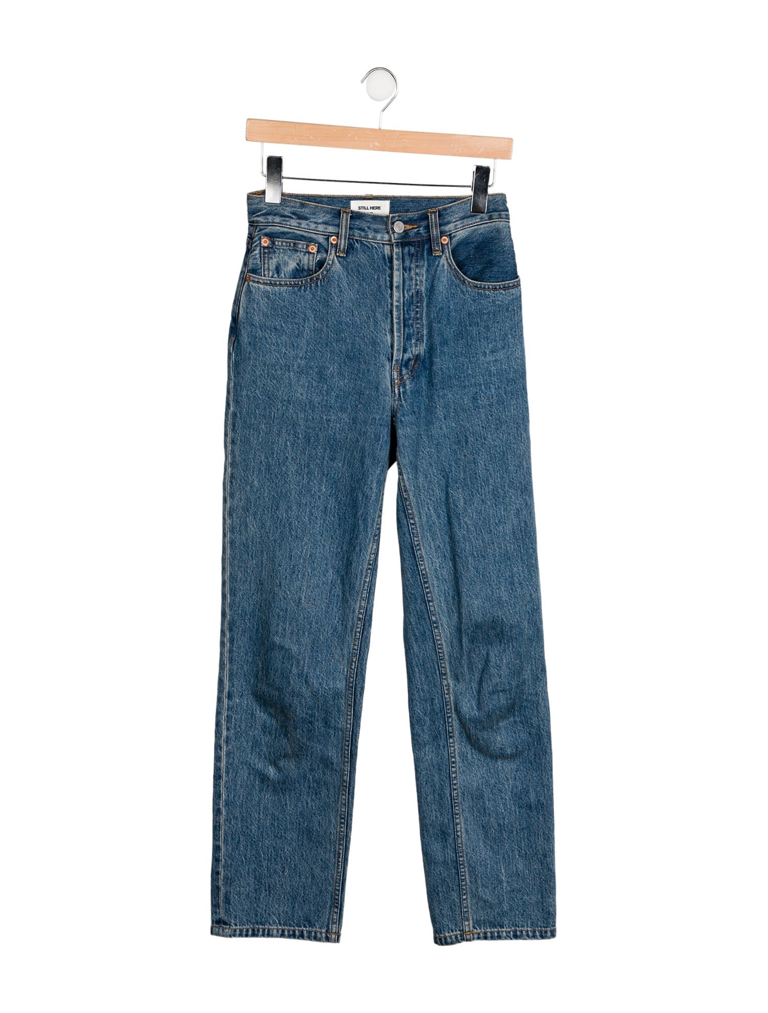 Still Here High-Rise Straight Leg Jeans